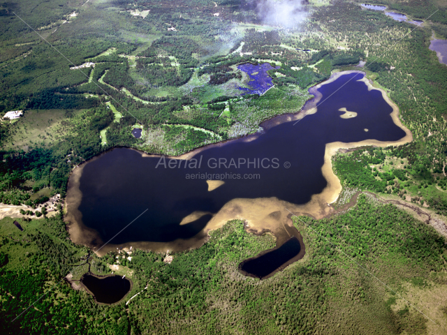 Valentine Lake in Montmorency County, Michigan