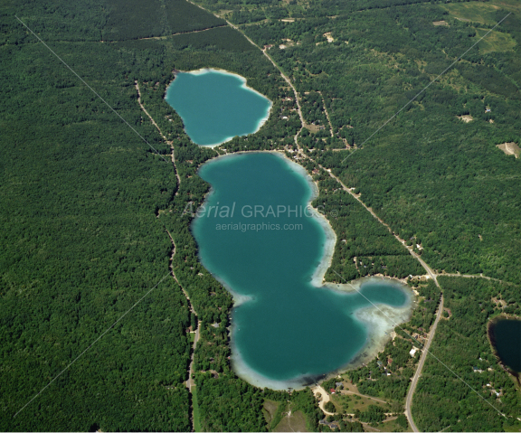Blue Lake in Kalkaska County, Michigan