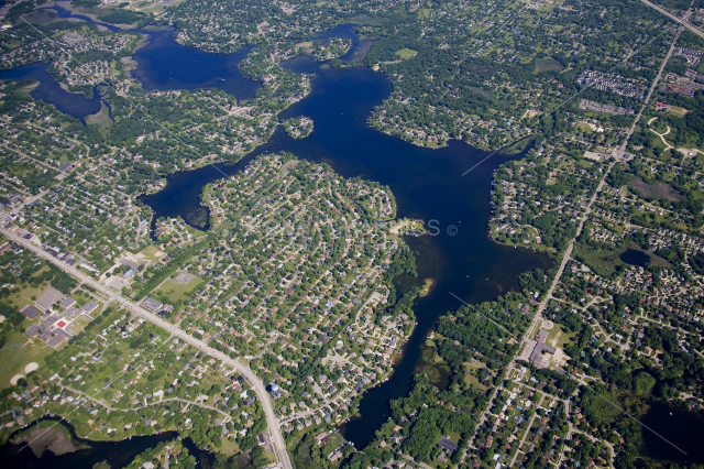 Lake Oakland in Oakland County, Michigan