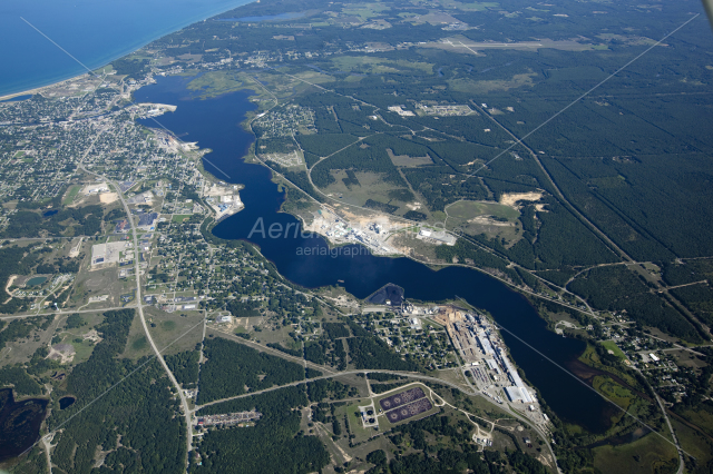 Manistee Lake in Manistee County, Michigan