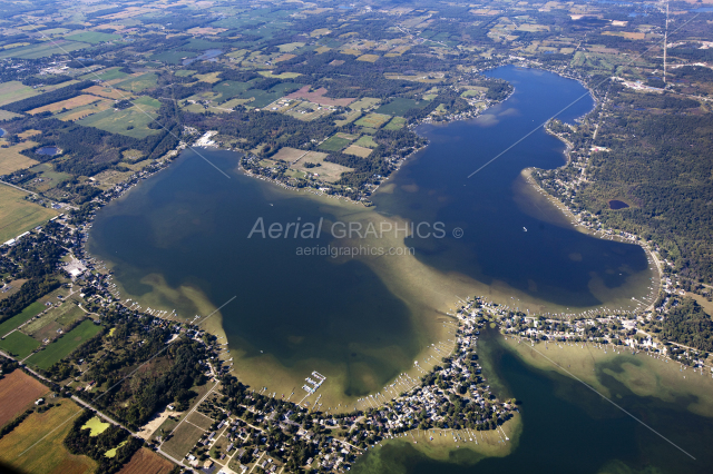 Devils Lake in Lenawee County, Michigan