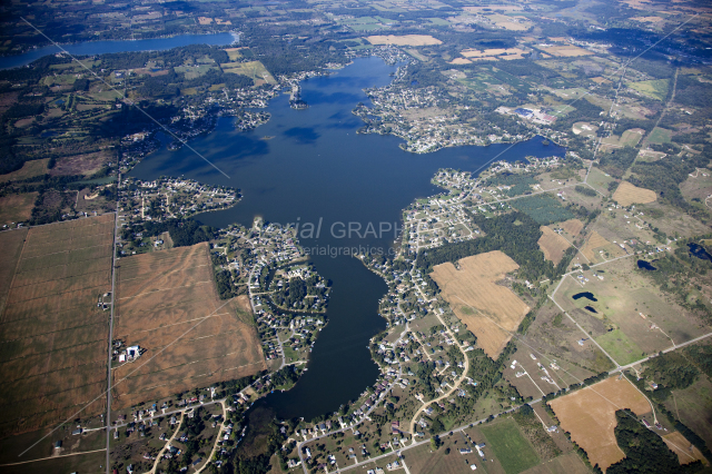 Columbia Lake in Jackson County, Michigan